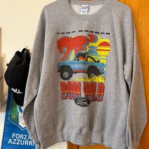Junk Food Clothing Gray Ford Bronco Sweater